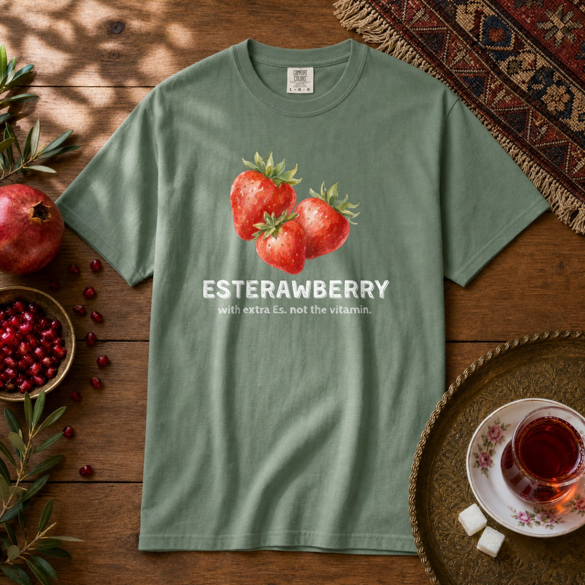 Esterawberry Premium Tee - Light Green