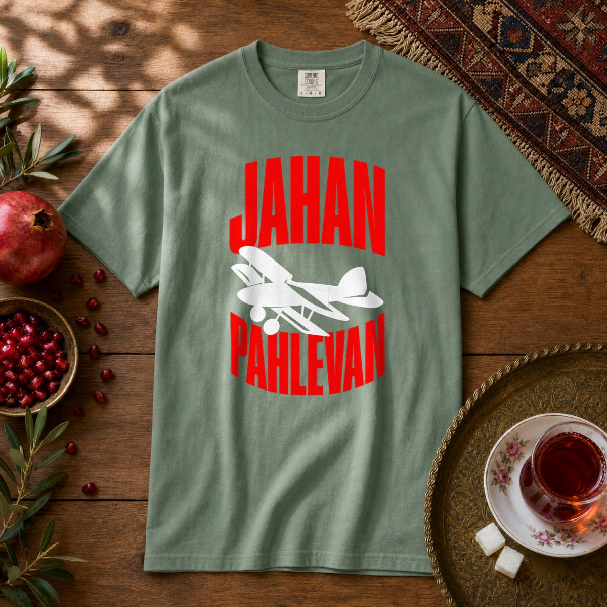 Jahan Pahlevan Premium Tee - Light Green