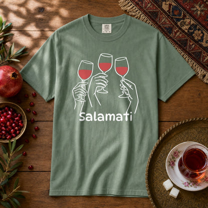 Salamati Wine Premium Tee - Light Green
