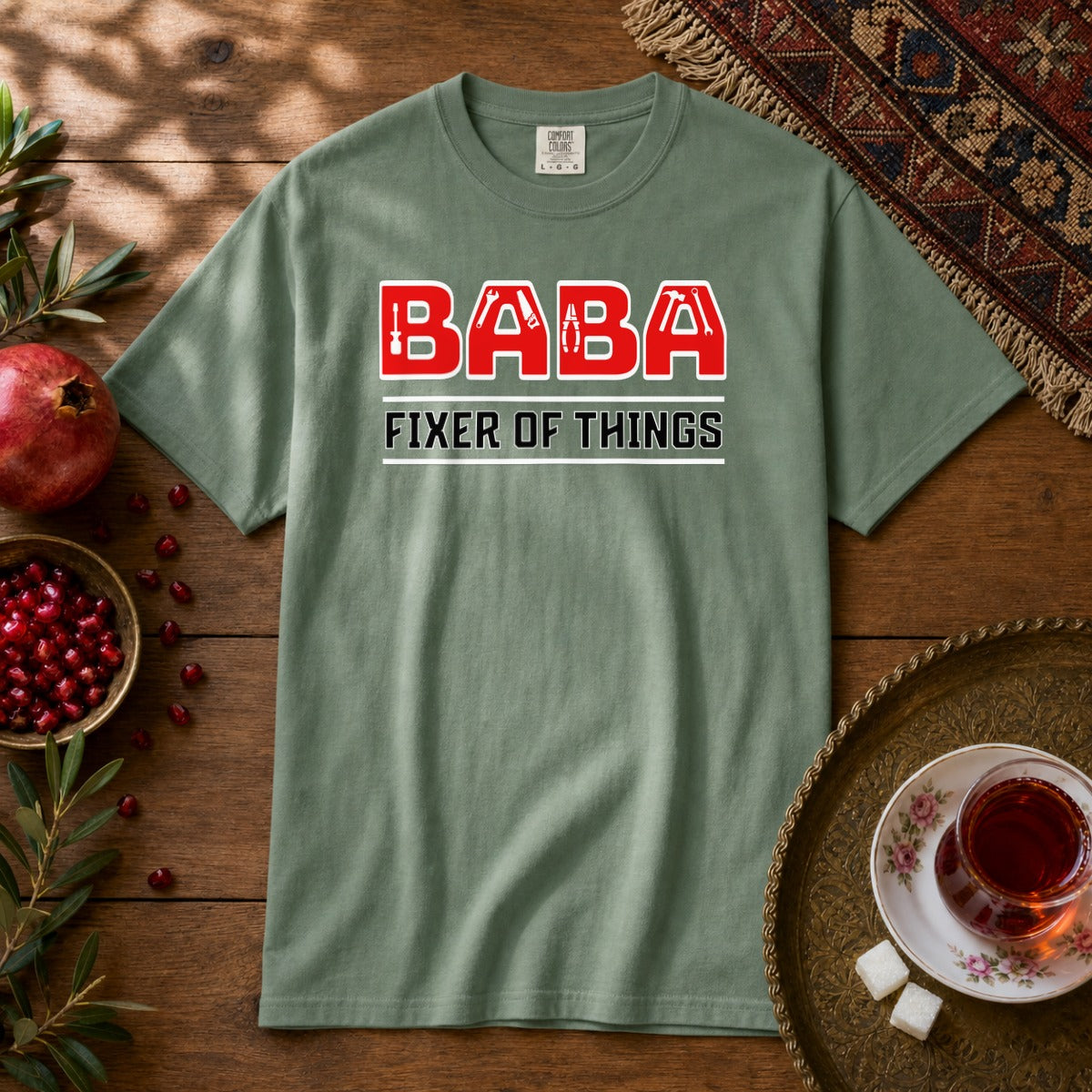 Fixer Baba Premium Tee - Light Green