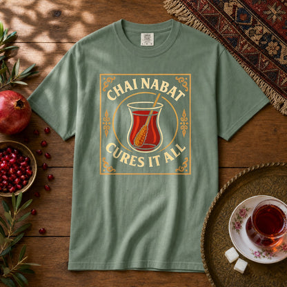 Chai Nabat Cures it All Premium Tee - Light Green