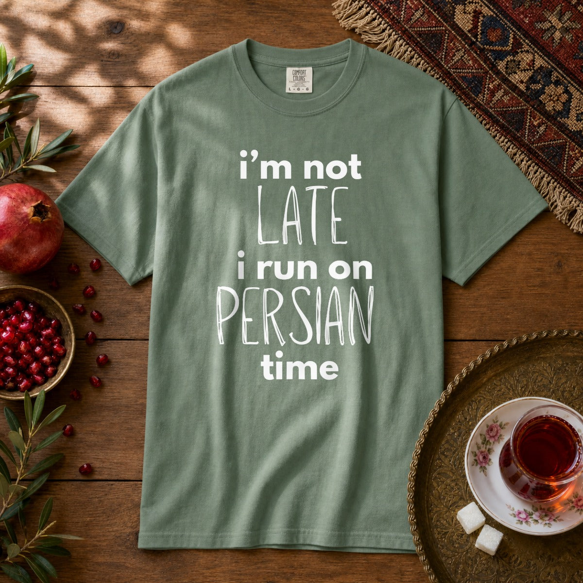 Persian Late Premium Tee - Light Green