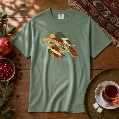 Asian Cheetah Premium Tee - Light Green