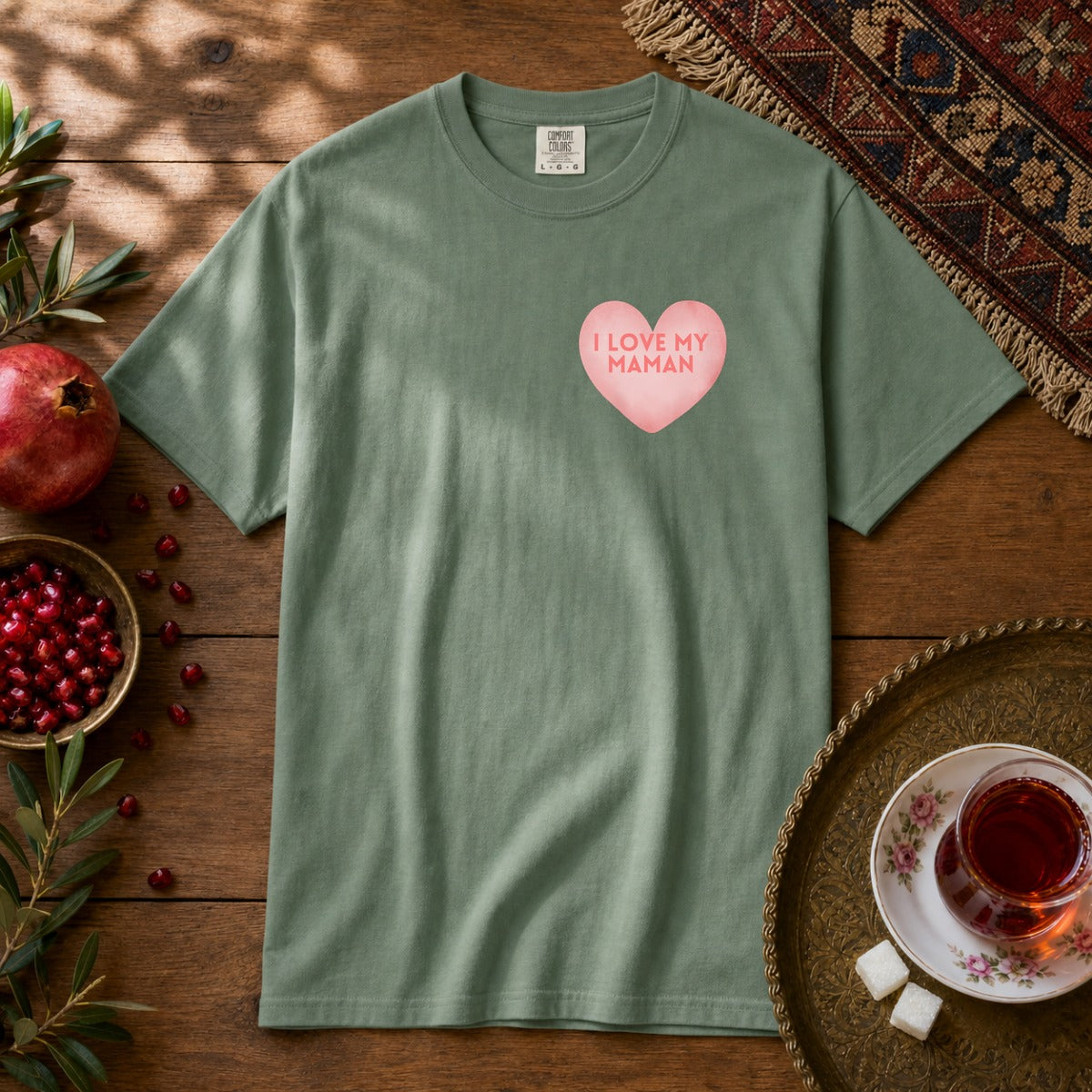 I love my Maman Premium Tee - Light Green