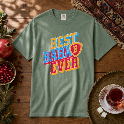 Best Baba Ever - Shield Premium Tee - Light Green