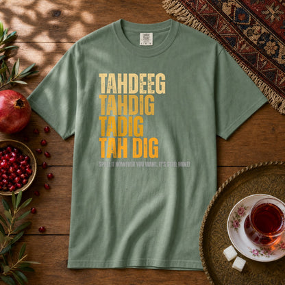 Spelling Tahdeeg Premium Tee - Light Green