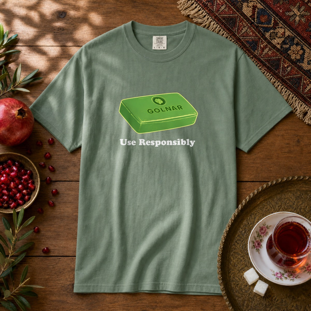 Golnar Premium Tee - Light Green