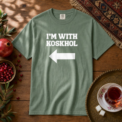 I'm with Koskhol - Right Premium Tee - Light Green