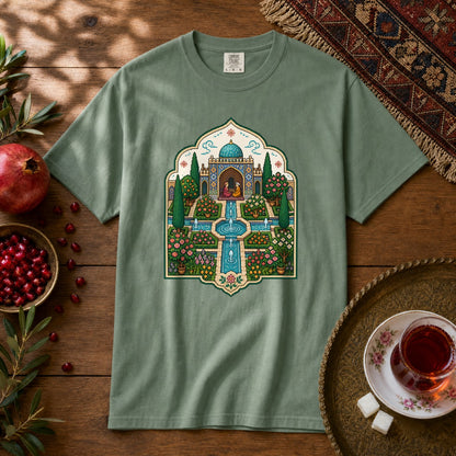 Persian Garden Miniature - Pixel Art Premium Tee - Light Green
