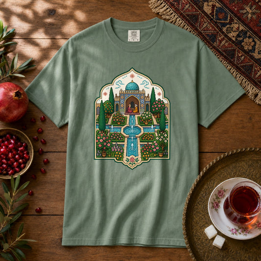 Persian Garden Miniature - Pixel Art Premium Tee - Light Green