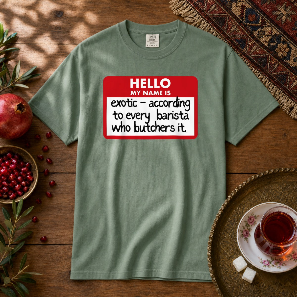 My Name Is Exotic Premium Tee - Light Green