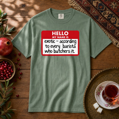My Name Is Exotic Premium Tee - Light Green
