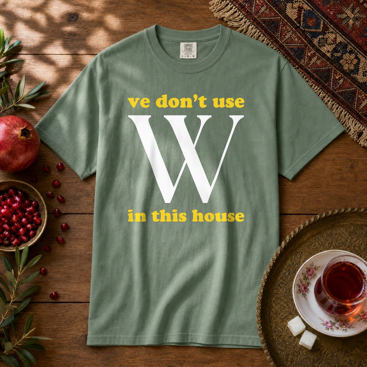 Ve Don't Use W Premium Tee - Light Green