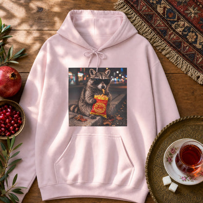 Pofak Raccoon Hoodie - Light Pink