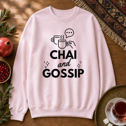 Chai and Gossip Sweatshirt - Light Pink