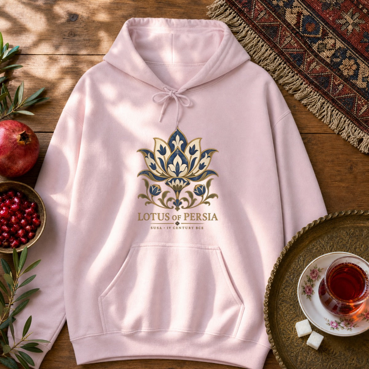 Lotus of Persia Hoodie - Light Pink
