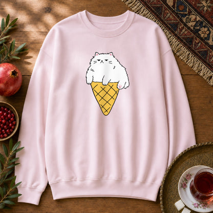 Persian Ice Cream Cone Sweatshirt - Light Pink
