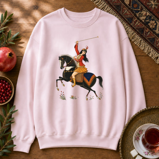 Qajari Polo Sweatshirt - Light Pink