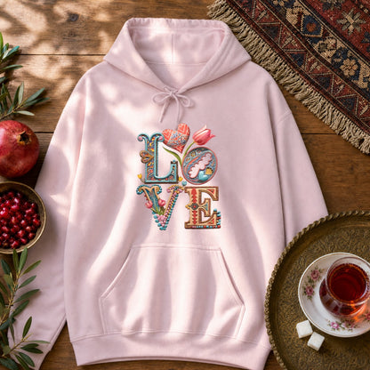 Persian Love Blossoms Hoodie - Light Pink