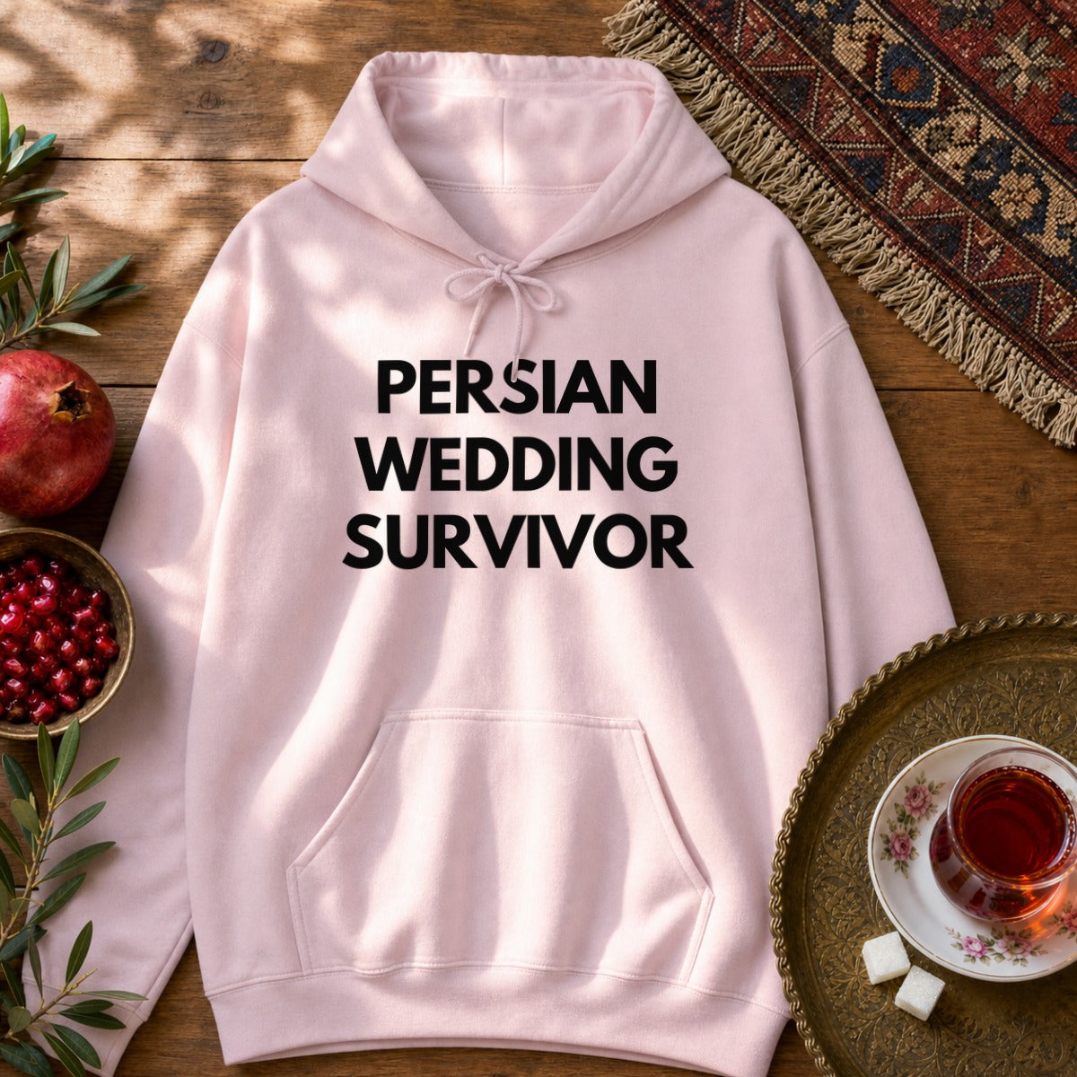Persian Wedding Survivor Hoodie - Light Pink