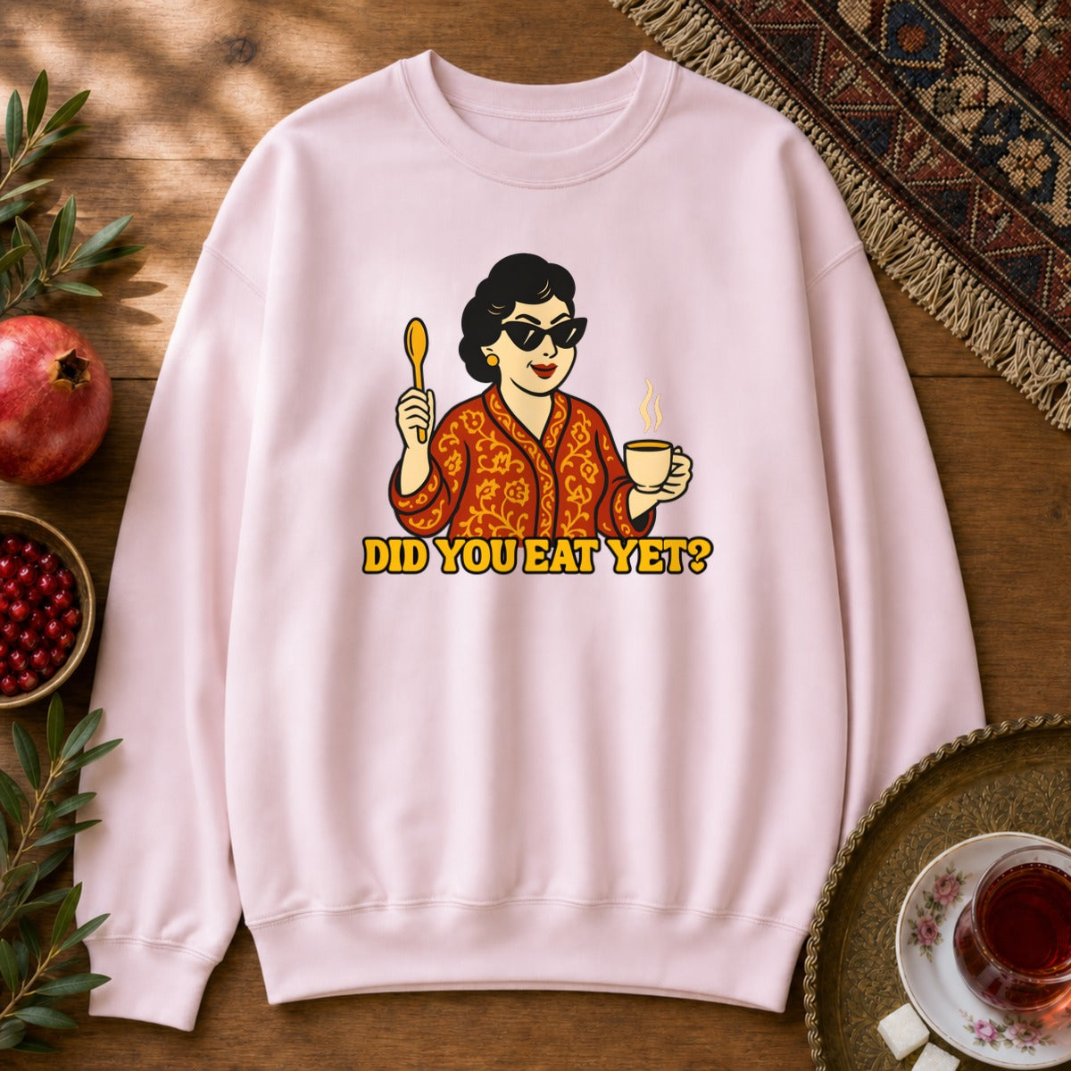 Did you eat yet? 1 Sweatshirt - Light Pink