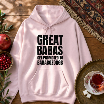Great Babas Get Promoted to Bababozorgs Hoodie - Light Pink