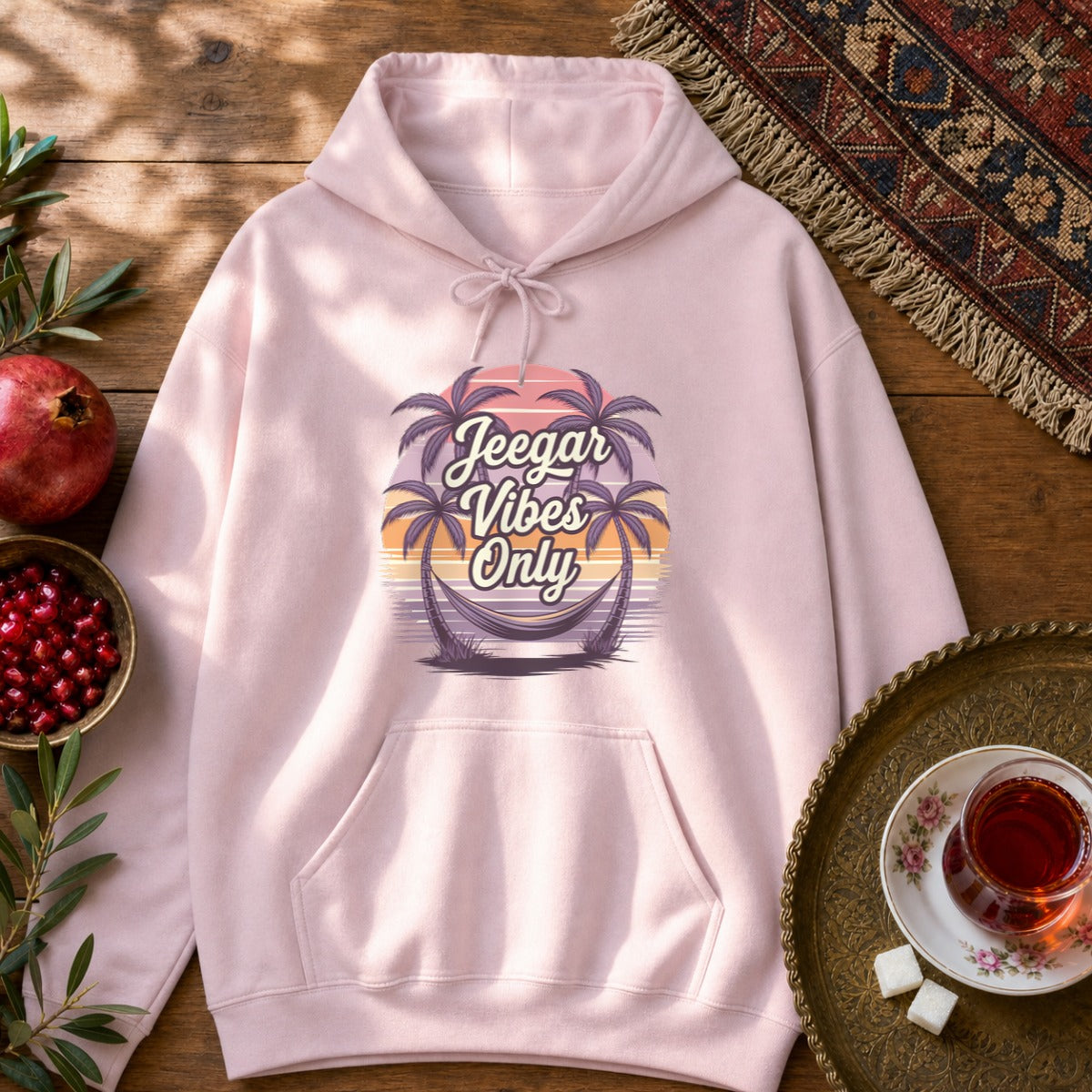 Jeegar Vibes Only Hoodie - Light Pink