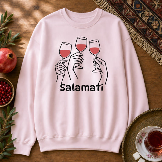 Salamati Wine Sweatshirt - Light Pink