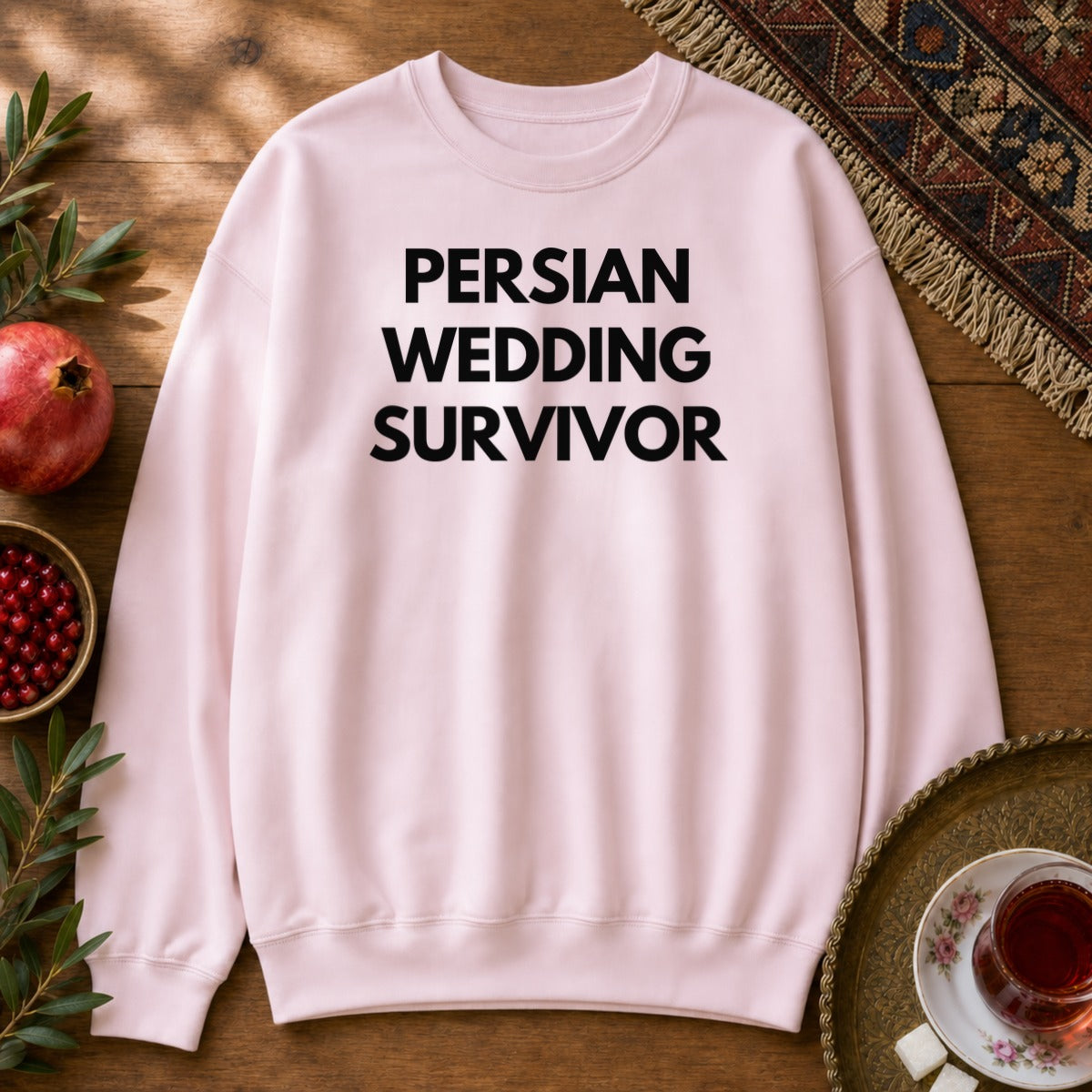 Persian Wedding Survivor Sweatshirt - Light Pink