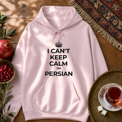 I Can't Keep Calm, I'm Persian Hoodie - Light Pink