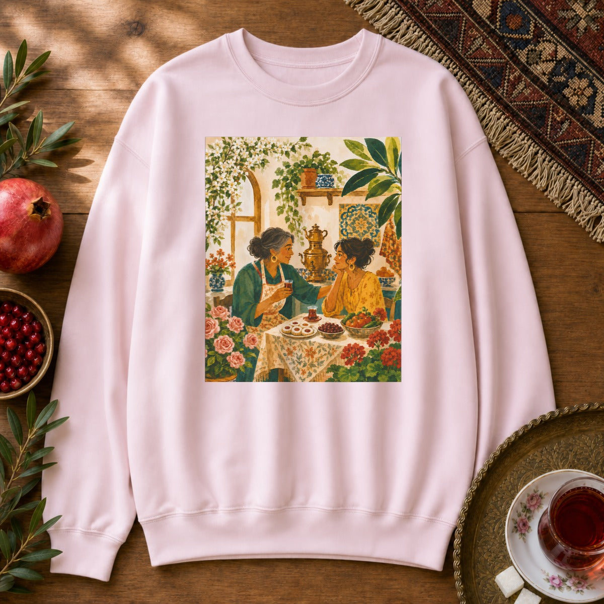 Maman's Kitchen Sweatshirt - Light Pink