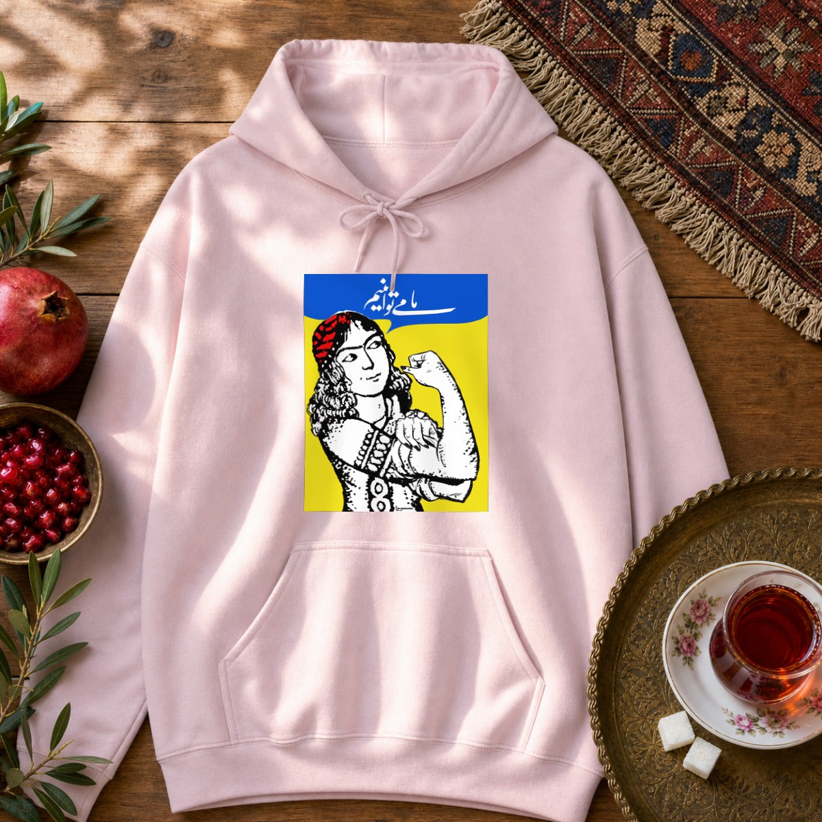 We Can Do It Hoodie - Light Pink