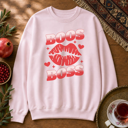 Boos Boss Sweatshirt - Light Pink