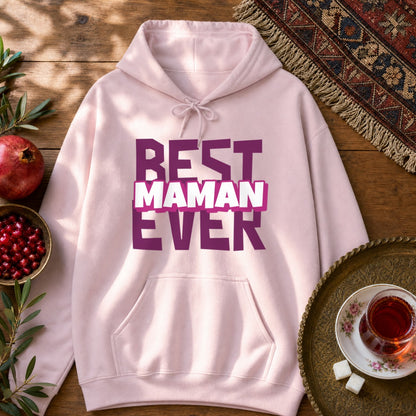 Best Maman Ever Hoodie - Light Pink