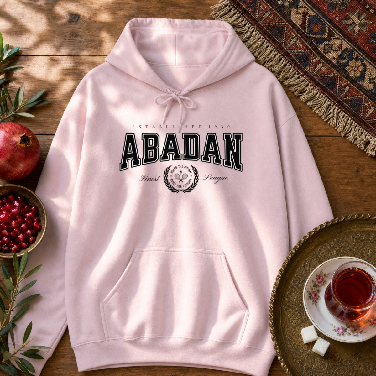 Abadan Tennis Club Hoodie - Light Pink