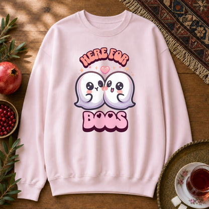 Here for Boos Sweatshirt - Light Pink