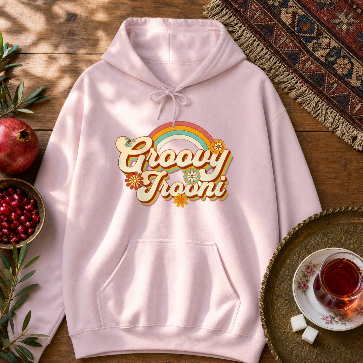 Groovy Irooni Hoodie - Light Pink