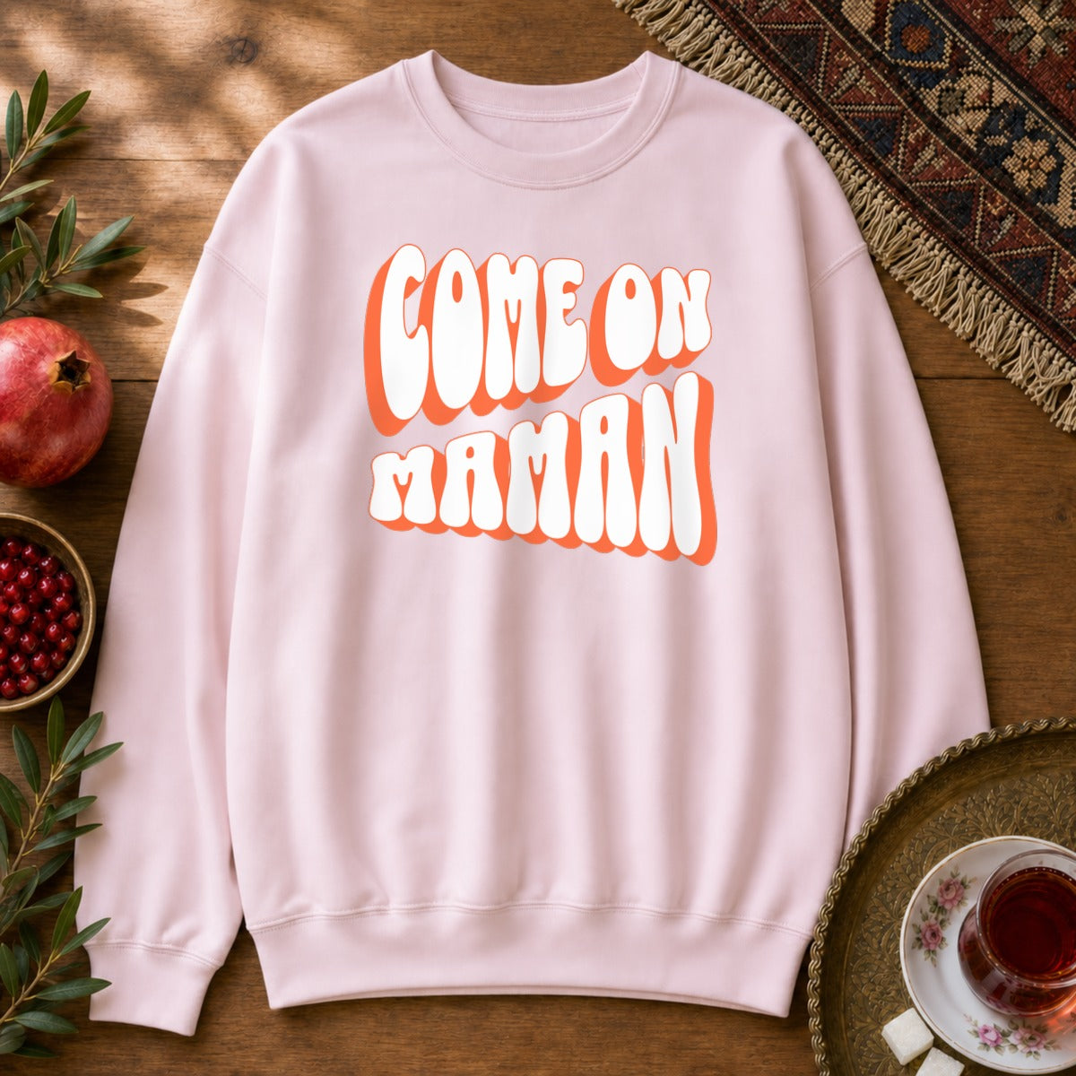 Come On Maman Sweatshirt - Light Pink
