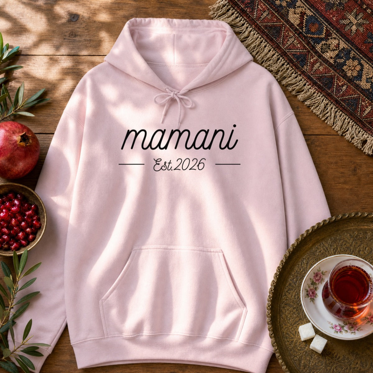 Mamani, Est 2026 Hoodie - Light Pink