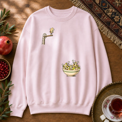 Diving Pistachio Sweatshirt - Light Pink