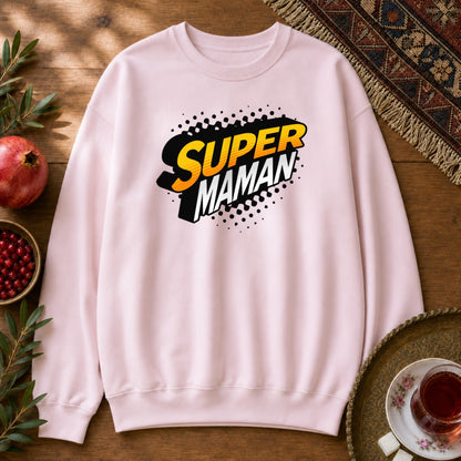 Super Maman Sweatshirt - Light Pink