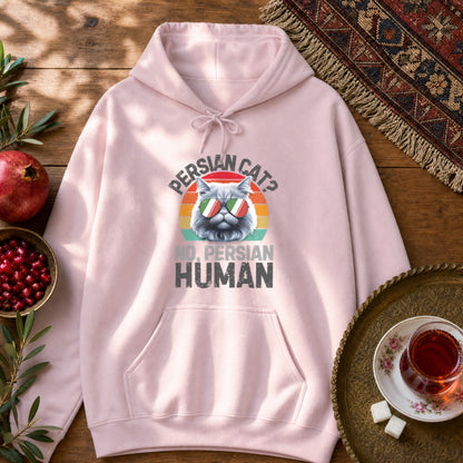 Persian Cat Human Hoodie - Light Pink