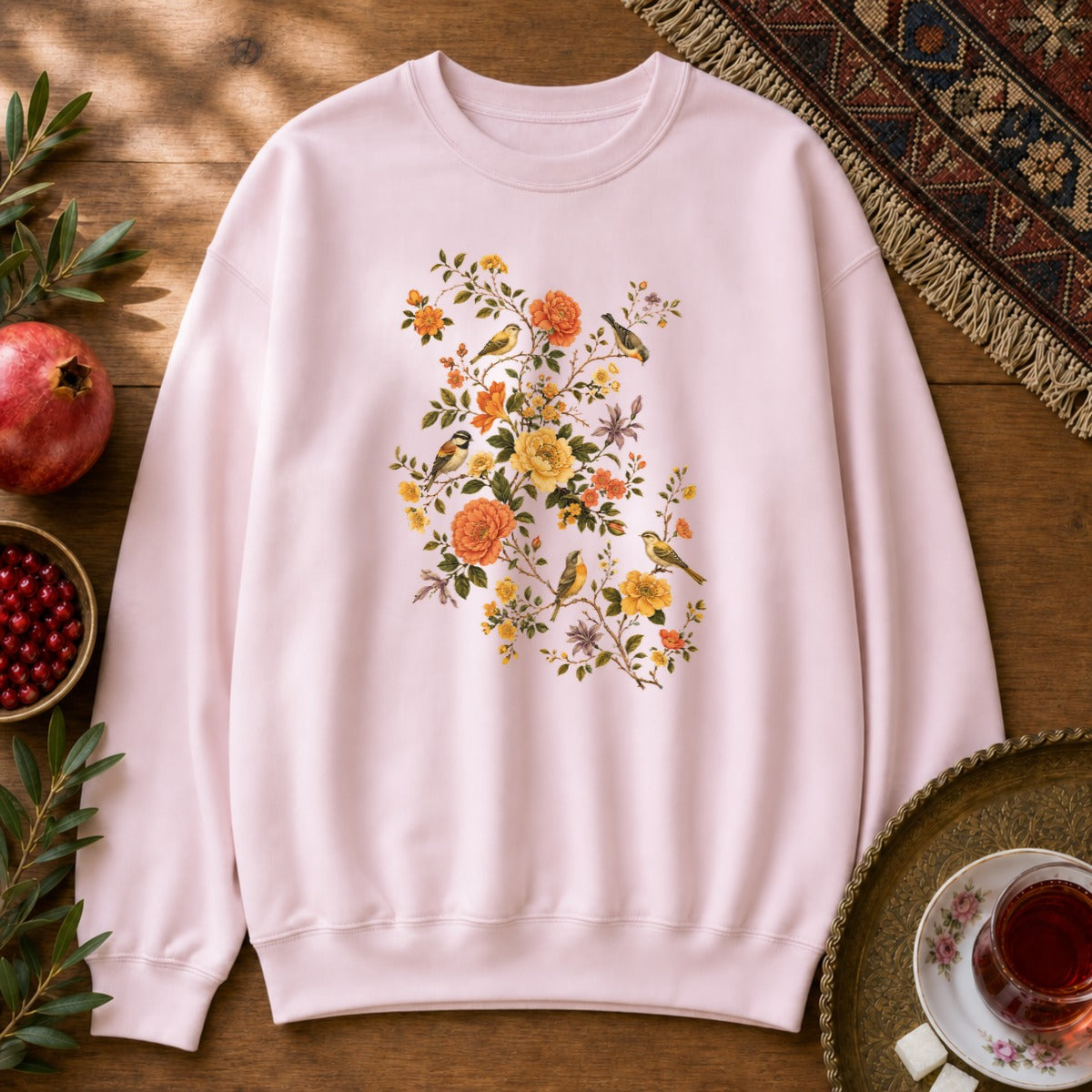 Gol va Morgh Sweatshirt - Light Pink