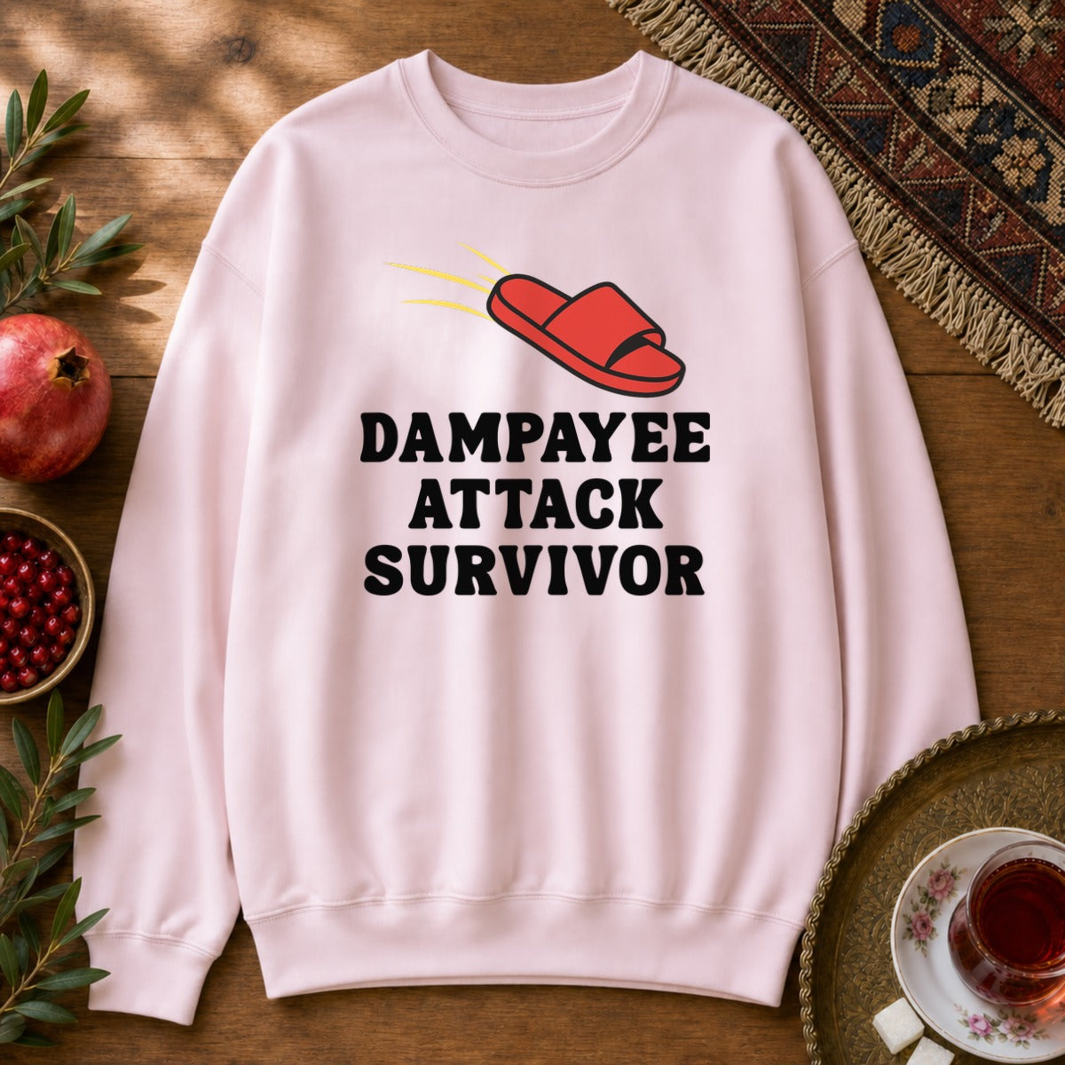 Dampayee Attack Survivor Sweatshirt - Light Pink