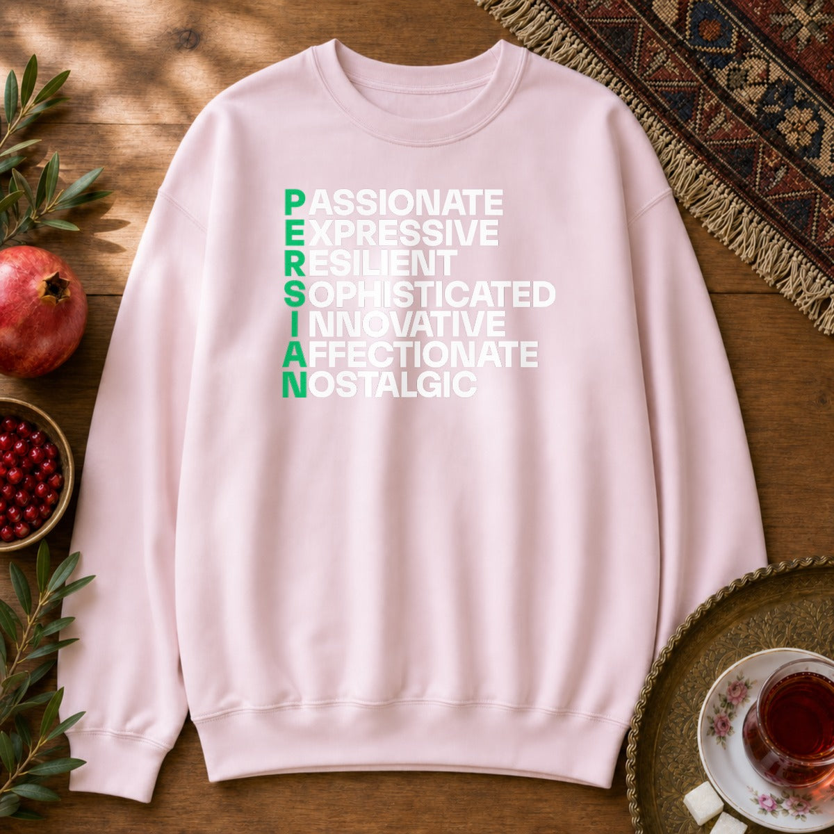 Persian Traits Sweatshirt - Light Pink