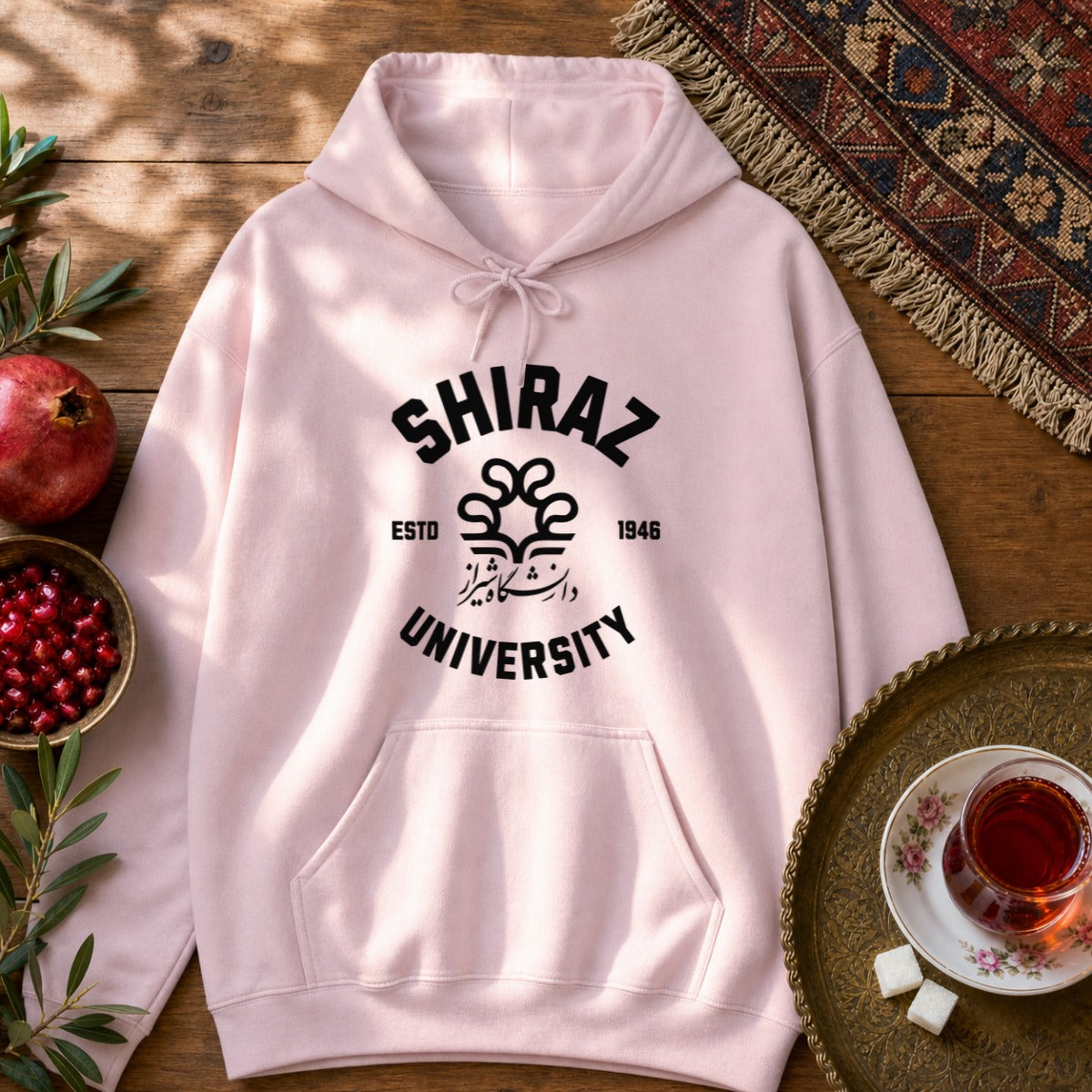 Shiraz University Hoodie - Light Pink