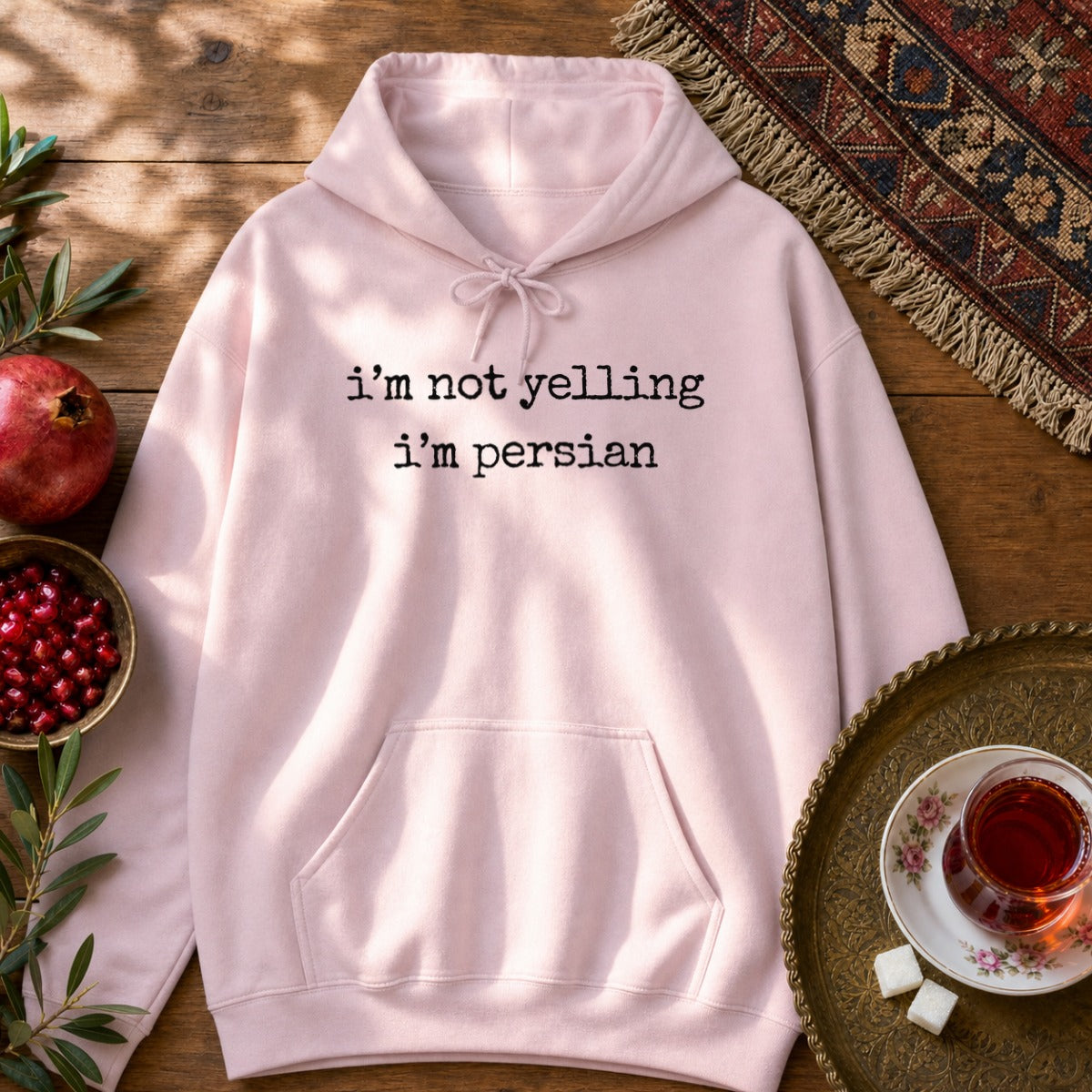 I'm not yelling 2 Hoodie - Light Pink