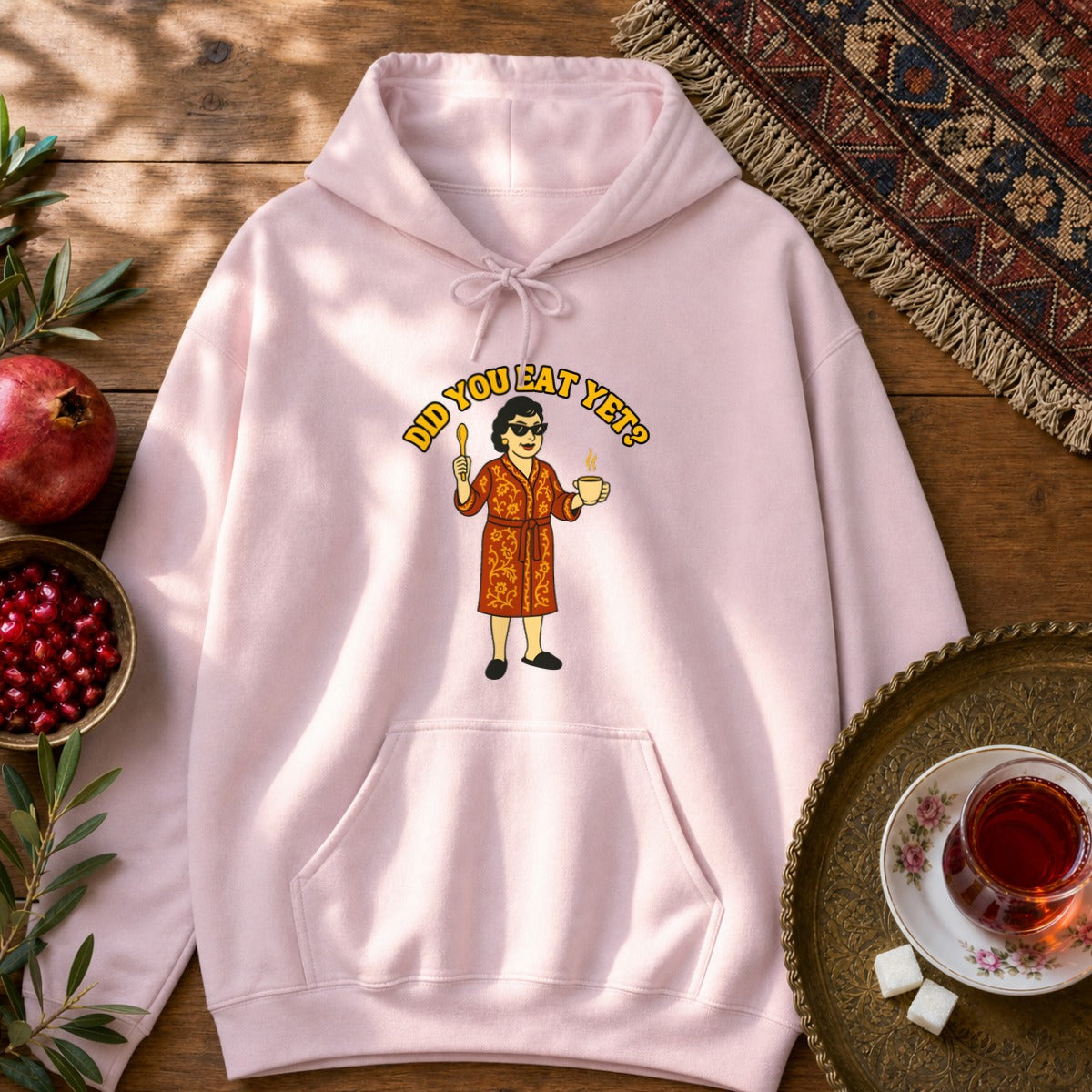 Did you eat yet? 2 Hoodie - Light Pink