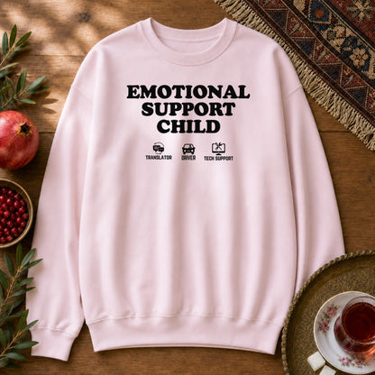 Emotional Support Child 2 Sweatshirt - Light Pink