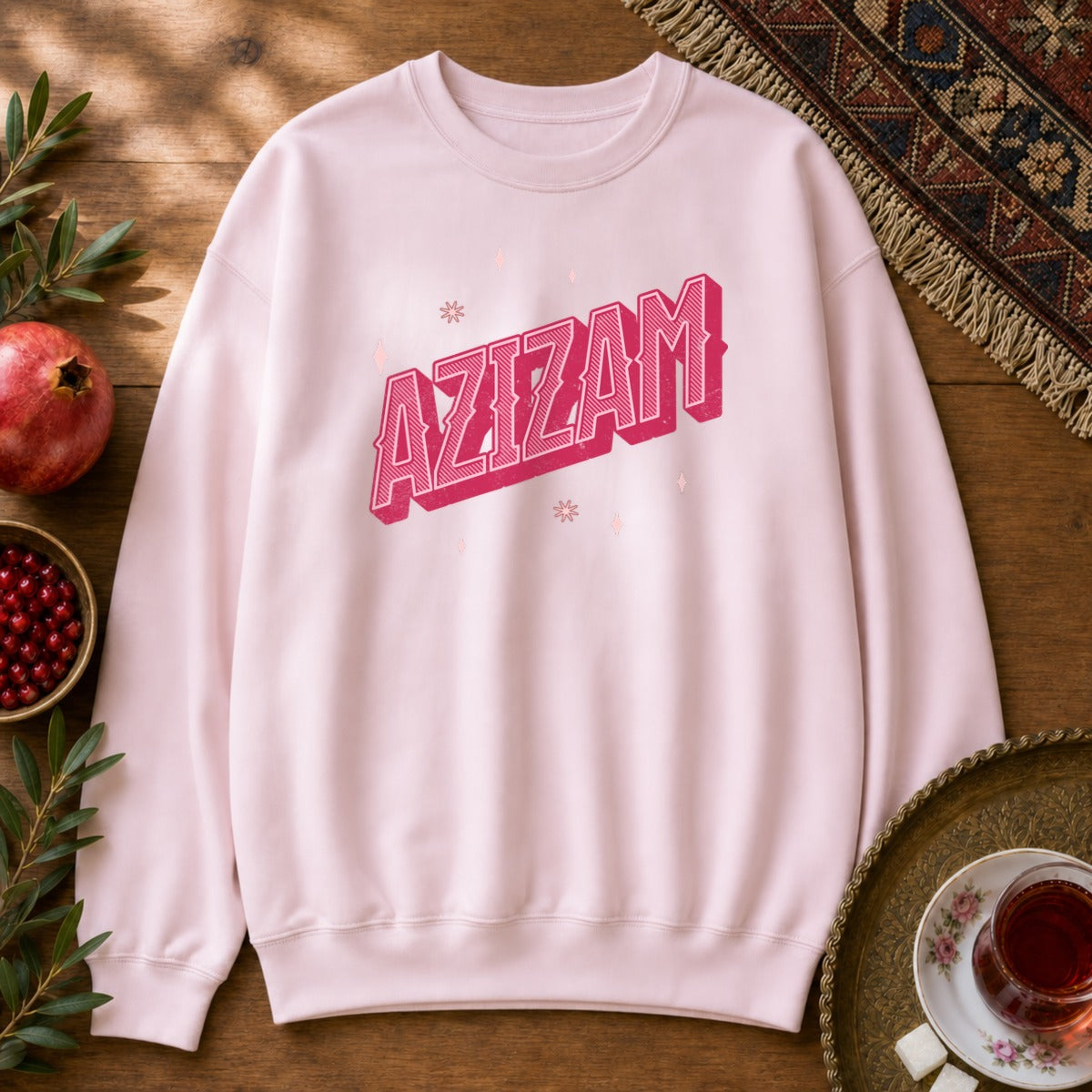 Azizam Vintage Sweatshirt - Light Pink